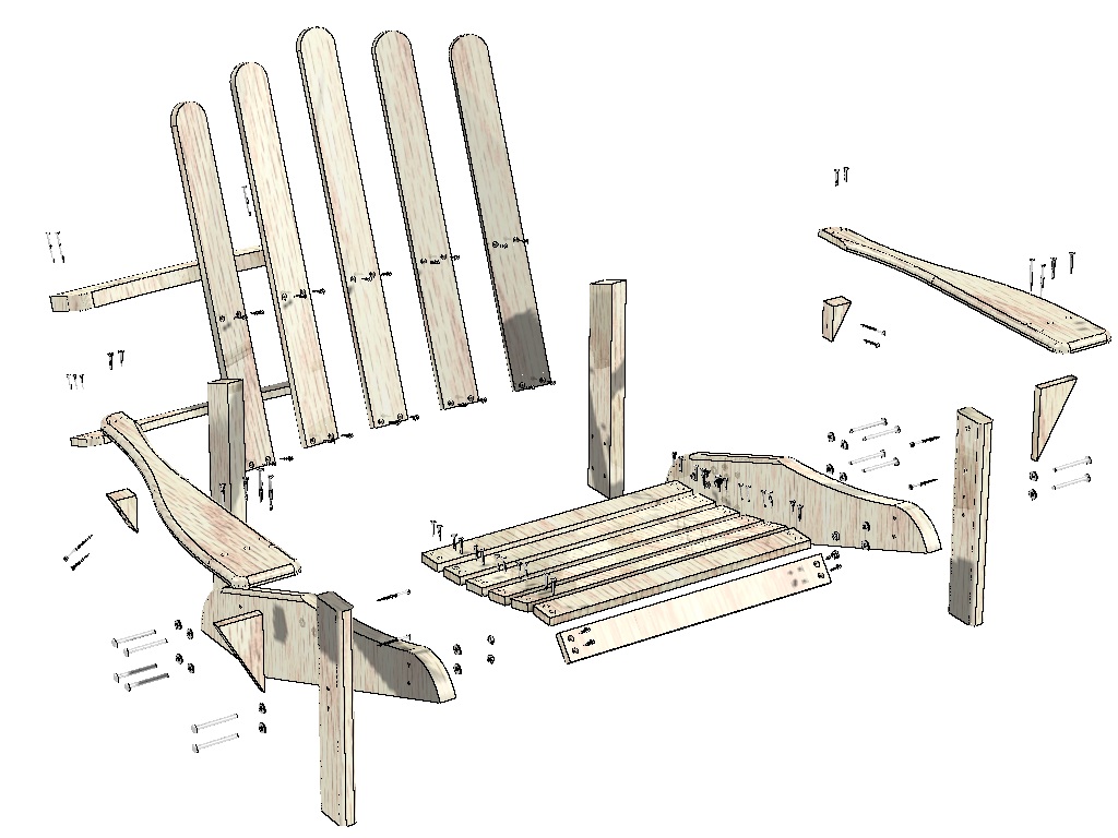 Wood Adirondack Chair Plans Free