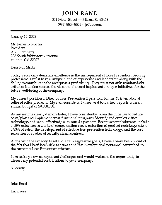 Copy of cover letter for customer service