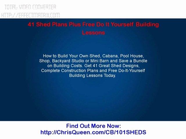 Do It Yourself Barn Shed Plans