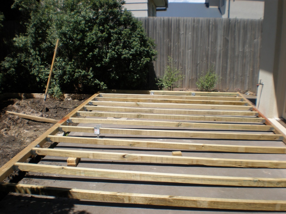 Wood Deck Over Concrete Patio