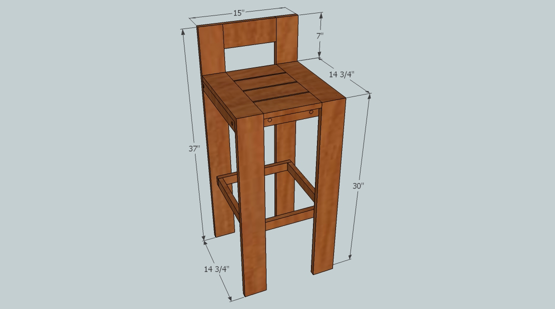 DIY Outdoor Bar Stool Plans