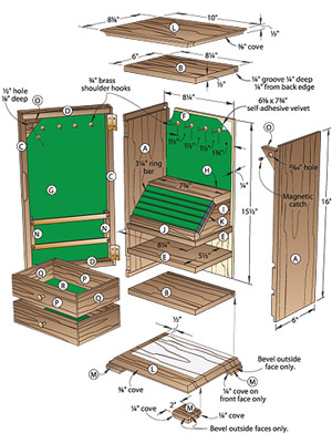 Jewelry Box Plans - Easy DIY Woodworking Projects Step by Step How To 