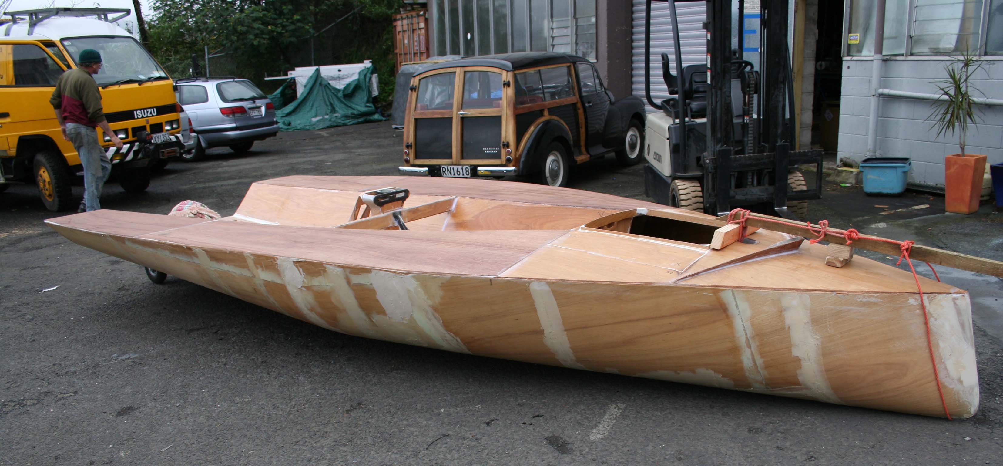 plywood sailboat rudder