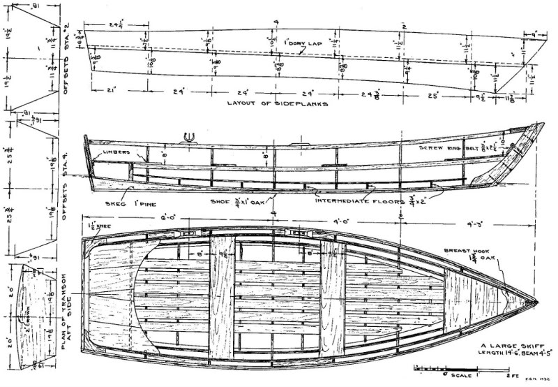 Wooden Rowing Boat Plans Wooden Skiff plans-things to 