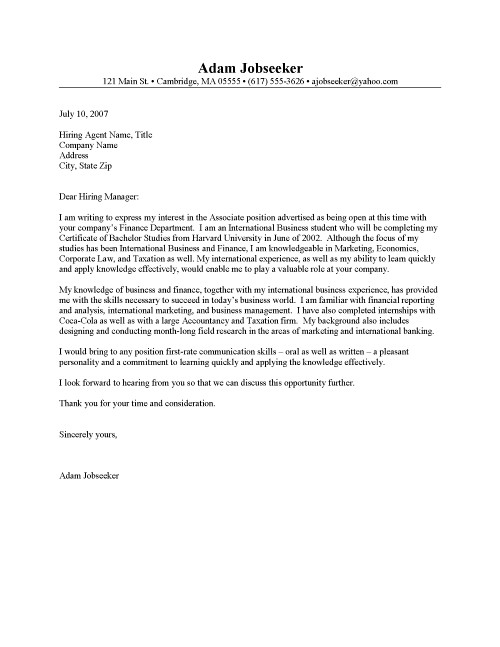 cover letter cover letter internship how to write an effective cover letter for internship