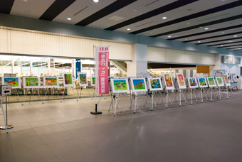 企画展示「第９回国の天然記念物「奈良のシカ」保護啓発ポスターコンクール展」、様子