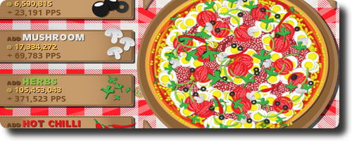 ピザをクリックするクリッカー系ゲーム　Pizza Clicker