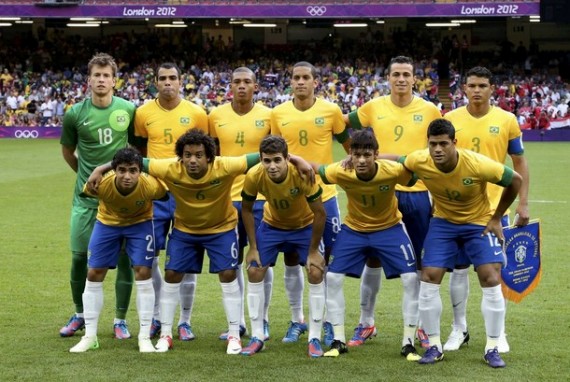 ブラジル代表集合写真vsエジプト代表ロンドン五輪