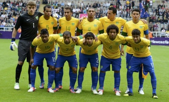 ブラジル代表集合写真vsニュージーランド代表ロンドンオリンピック