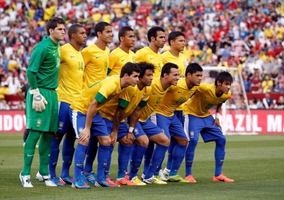 ブラジル代表集合写真vsアメリカ代表フレンドリーマッチ