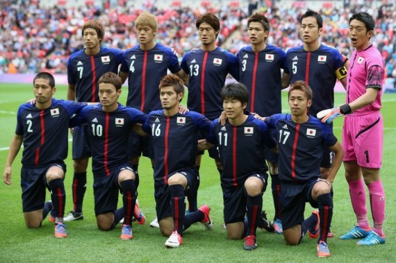 日本代表集合写真vsメキシコ代表ロンドンオリンピック
