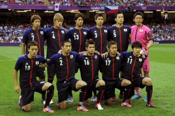 日本代表集合写真vs韓国代表ロンドンオリンピック