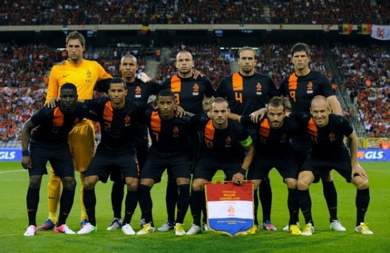 オランダ代表集合写真vsベルギー代表フレンドリーマッチ