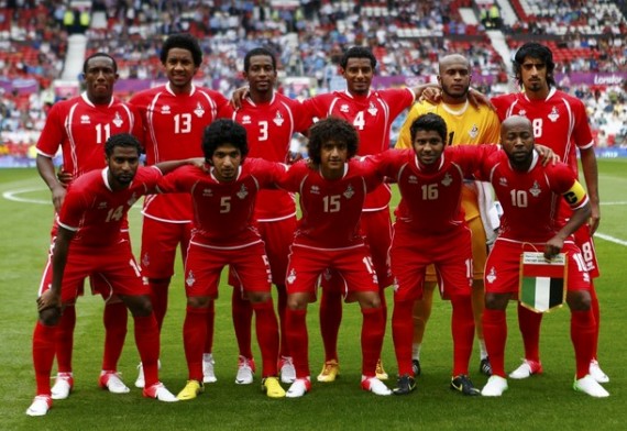 UAE代表集合写真vsウルグアイ代表ロンドンオリンピック