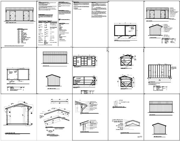 Free Plans For A 10x20 Shed by 8'x10'x12'x14'x16'x18 ...