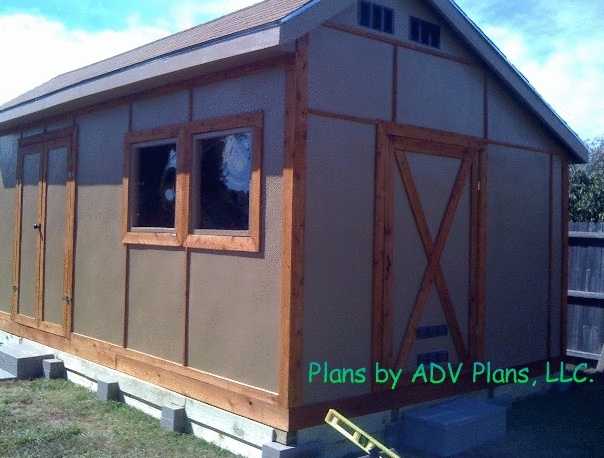shed plans - 10x12 gambrel shed - pdf download - construct101