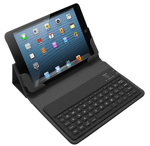 薄型キーボード付iPad mini用レザーケース MK6000-BK