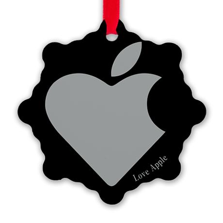 Love Apple (Snowflake Ornament) Cafepress