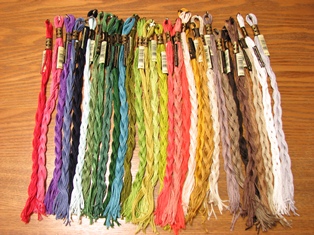 刺しゅう糸の三つ編み