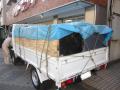 東京都調布市　賃貸マンション共用部　ゴミ処分・不用品処分　トラックに積み込み後　作業完了後　３