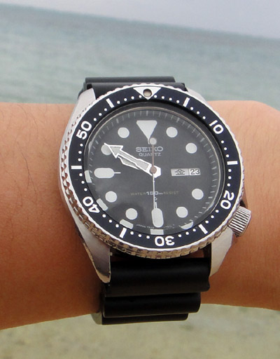 腕時計好きの趣味ブログ 沖縄2012 セイコー150Mダイバーズウォッチでダイビング 水中撮影