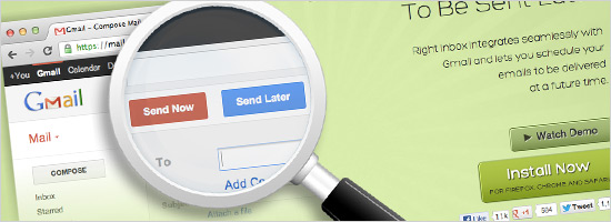 Gmailで予約送信が設定できるChrome/FireFox拡張機能「Right Inbox」