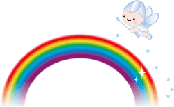 イラストwanpug素材ブログ 虹と妖精のイラスト