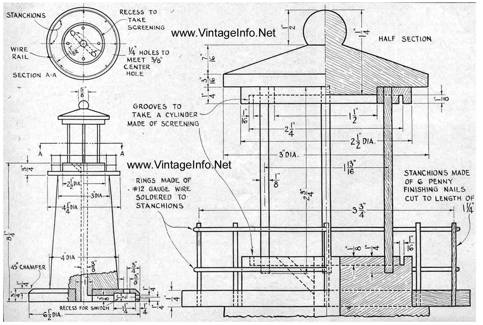 DIY Wood Lighthouse Woodworking Plans Project 