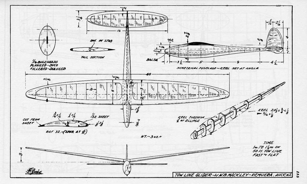 Model Glider Plans